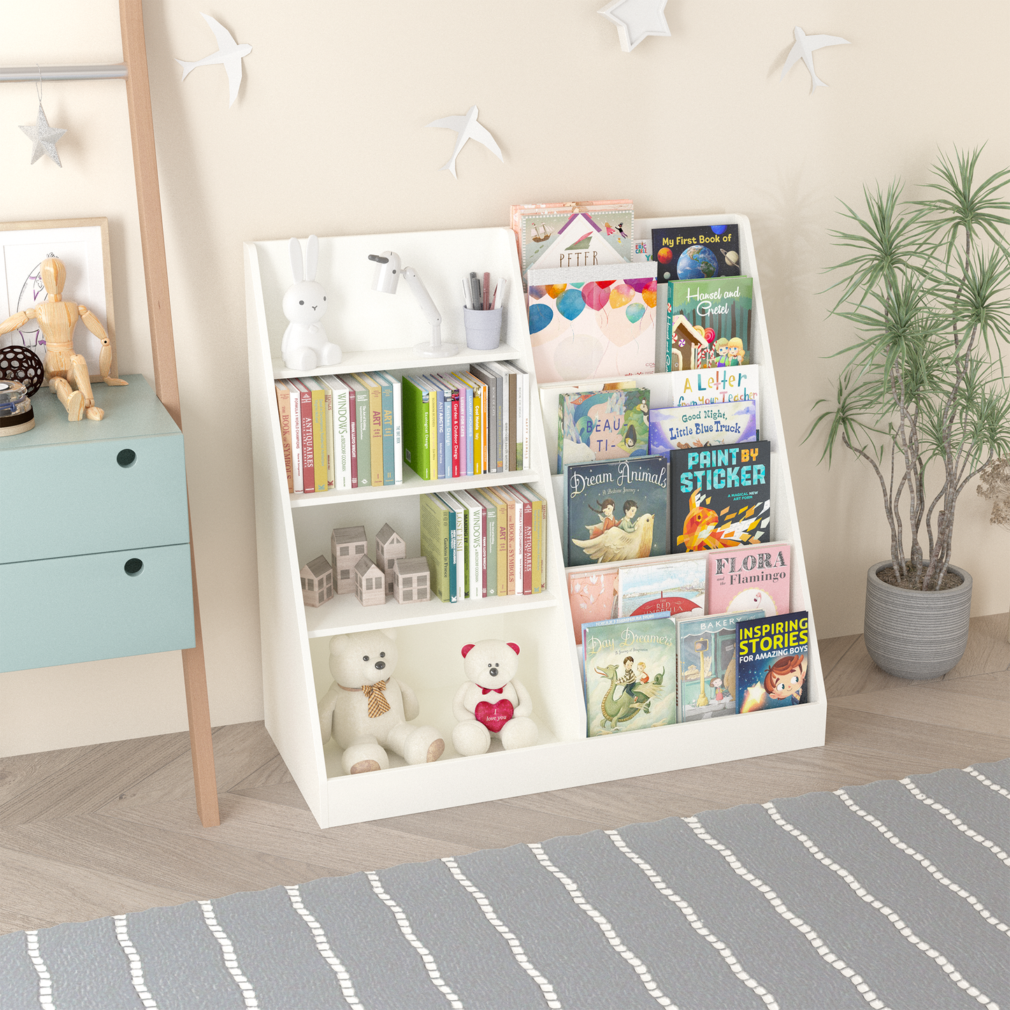 Fun & Tidy Kids Book and Toy Organizer