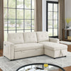 Cozy Reversible Sleeper Sofa with Storage Space