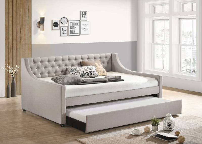 Lianna Daybed with Twin Trundle in Fog