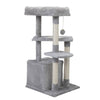 Cozy Cat Tower - Double-Level Playhouse in Light Gray