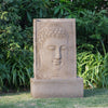 Serene Sandstone Buddha Water Fountain with Light