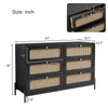 Chic Rattan 6-Drawer Storage Dresser