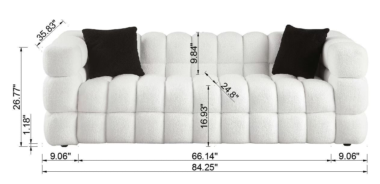 Cozy Cloud White Boucle Sofa