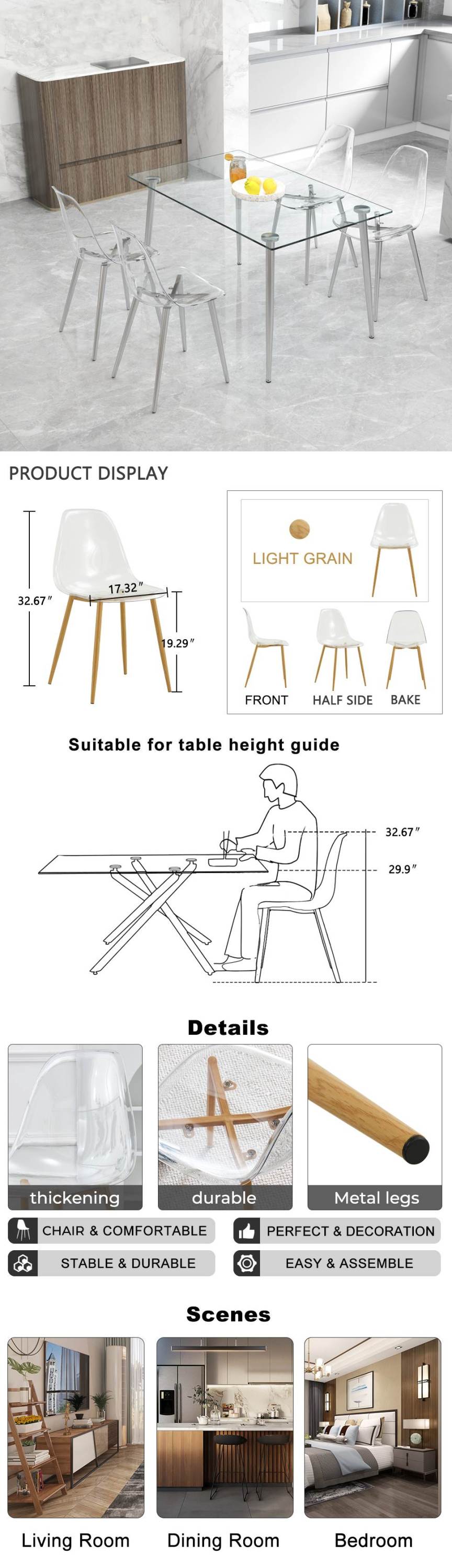 Clear Comfort Chairs - Set of Four