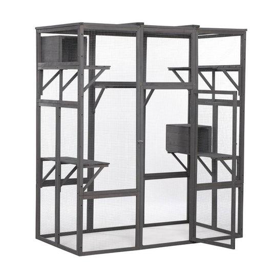 Spacious Gray Cat Condo