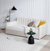 Ivory Velvet Flora Daybed with Storage Drawers