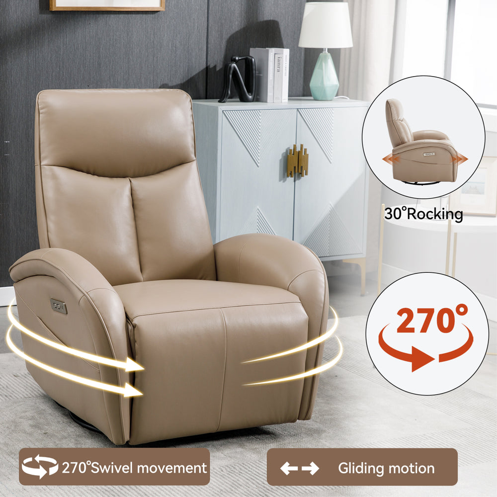 Ultimate Comfort Swivel Recliner with USB Ports