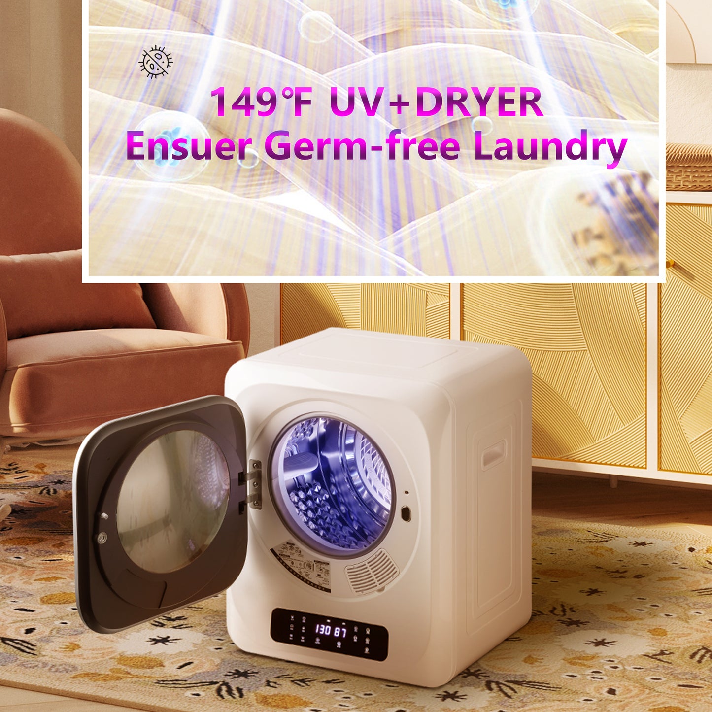 Compact Mini Dryer with UV Sterilization - Perfect for Home and Dorms 💨✨