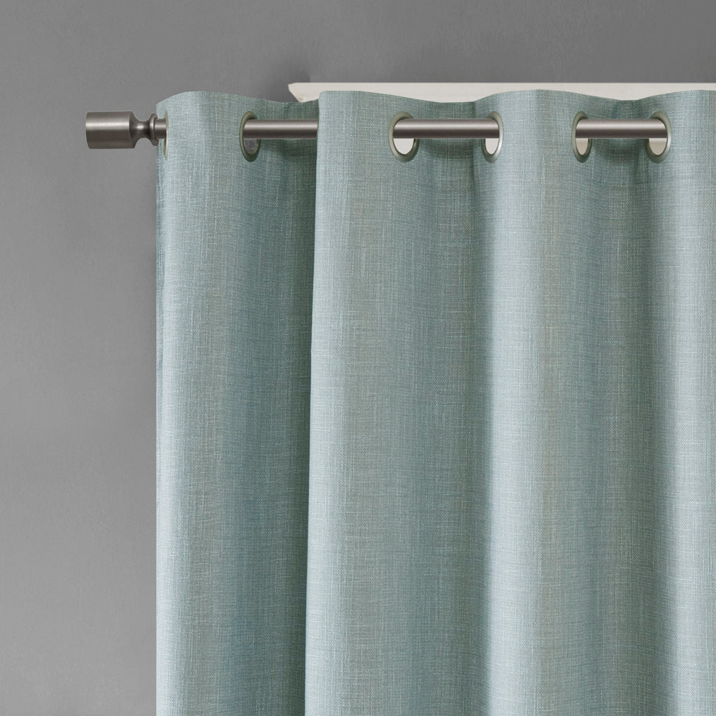 Chic Heathered Blackout Grommet Curtain Panel