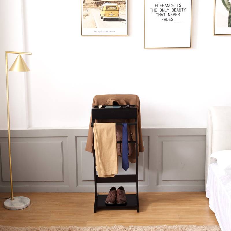 Stylish Portable Clothes Rack with Storage