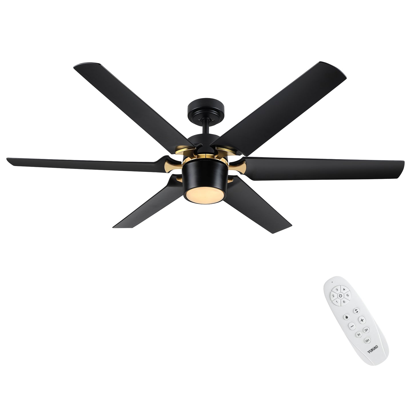 Sleek Remote-Controlled LED Ceiling Fan