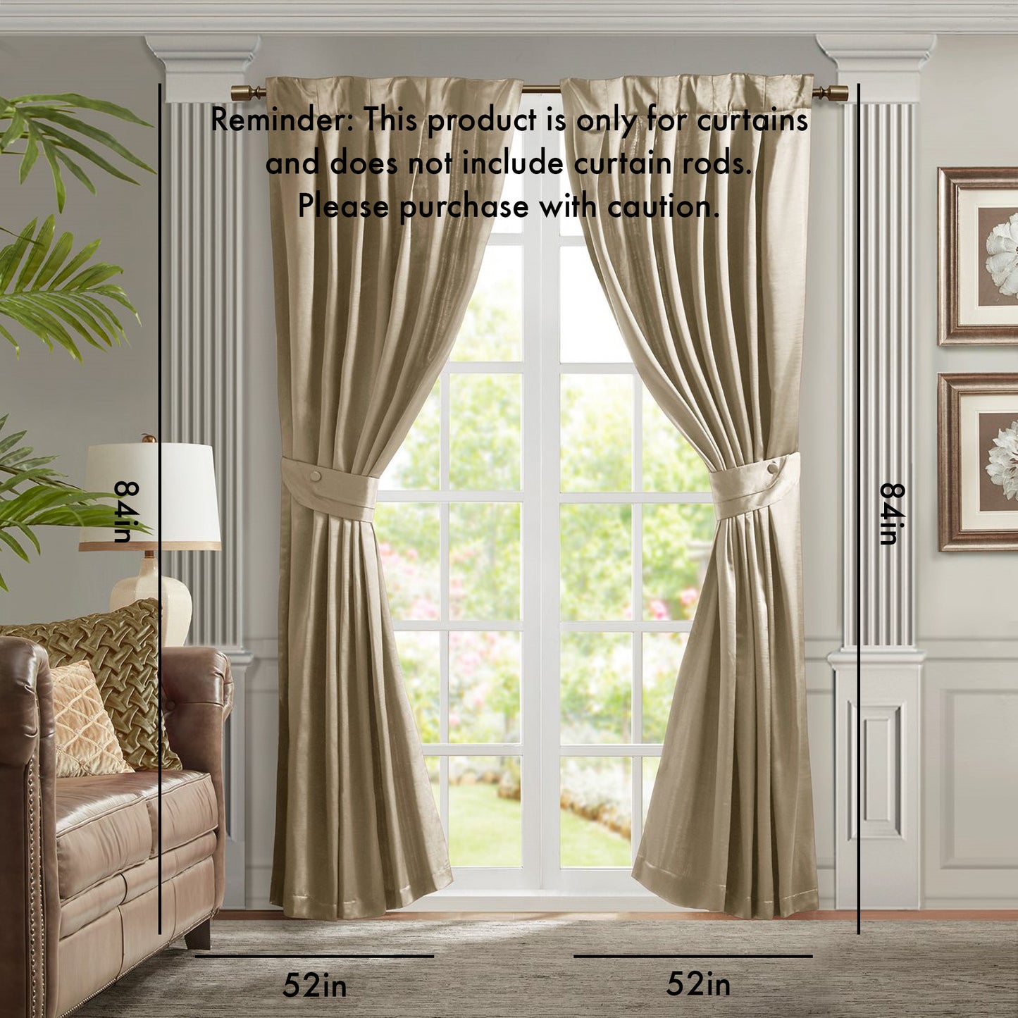 Charming Pleat Curtain Panel with Tieback