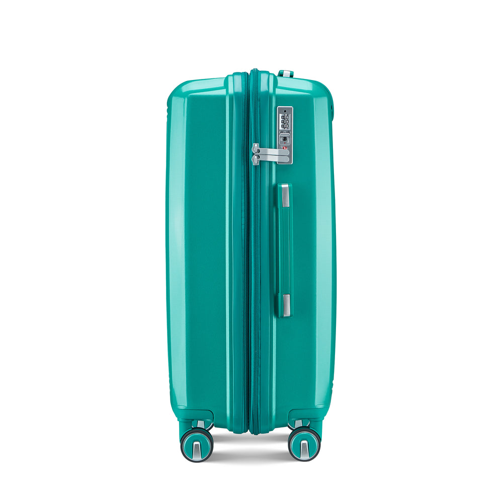 TravelMate Flex Set: Stylish Hard Shell Luggage with Spinner Wheels