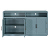 Chic Smoke Blue Sideboard with Open Shelves