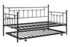 Vintage Metal Twin Daybed with Trundle - Stylish & Space-Saving Comfort