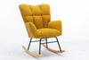 Cozy Yellow Mid-Century Rocking Chair