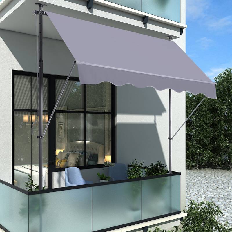 SunSmart Manual Awning - UV-Resistant Patio Shade Cover