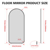 Elegant Black Full-Length Mirror - Stylish Oversized Design for Any Room