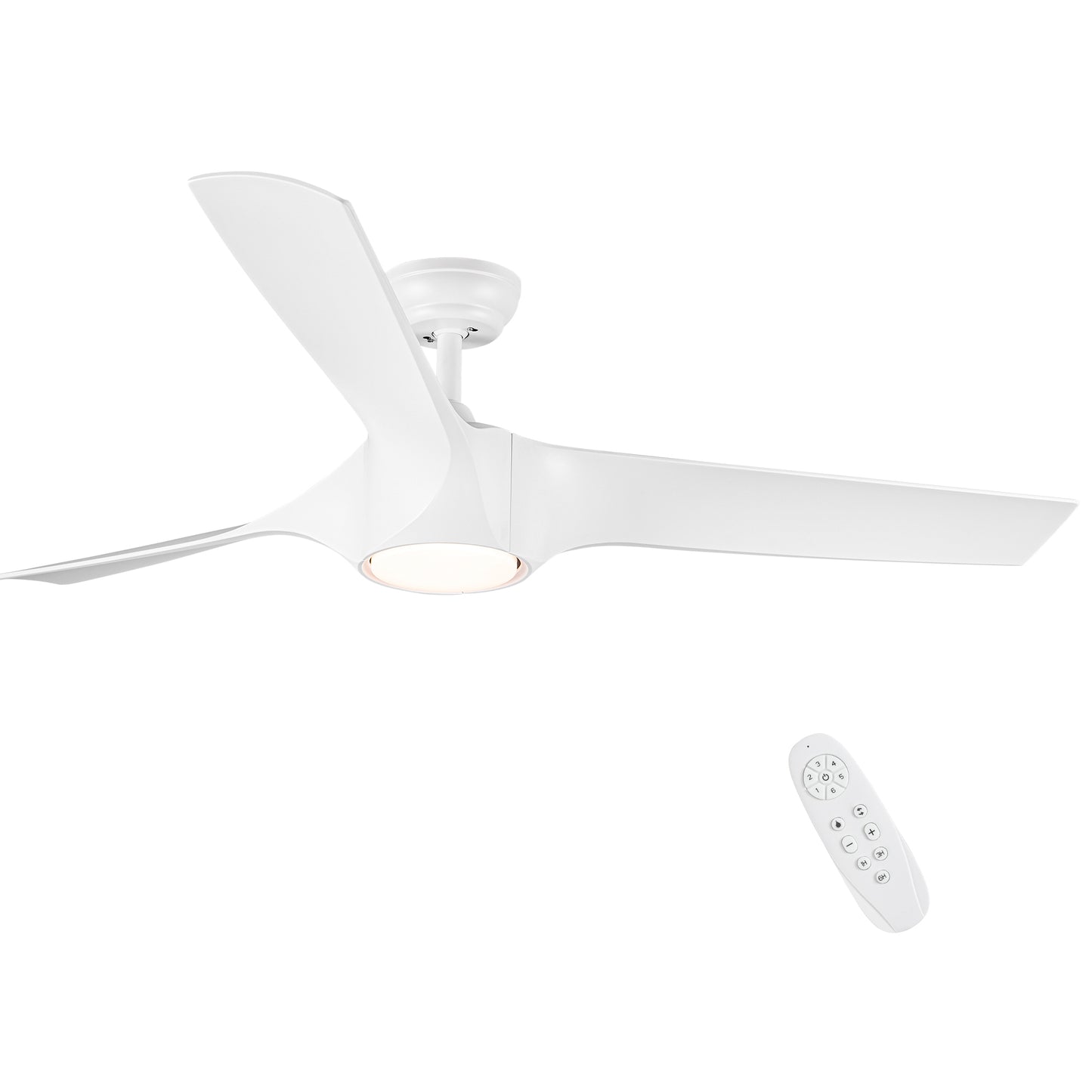 Sleek White LED Ceiling Fan