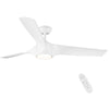 Sleek LED Ceiling Fan with White Blades