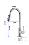 Sleek Pull-Down Kitchen Faucet with Brushed Nickel Finish