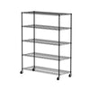 Sturdy Rolling Shelves - Heavy-Duty 5-Layer Organizer with Adjustable Feet