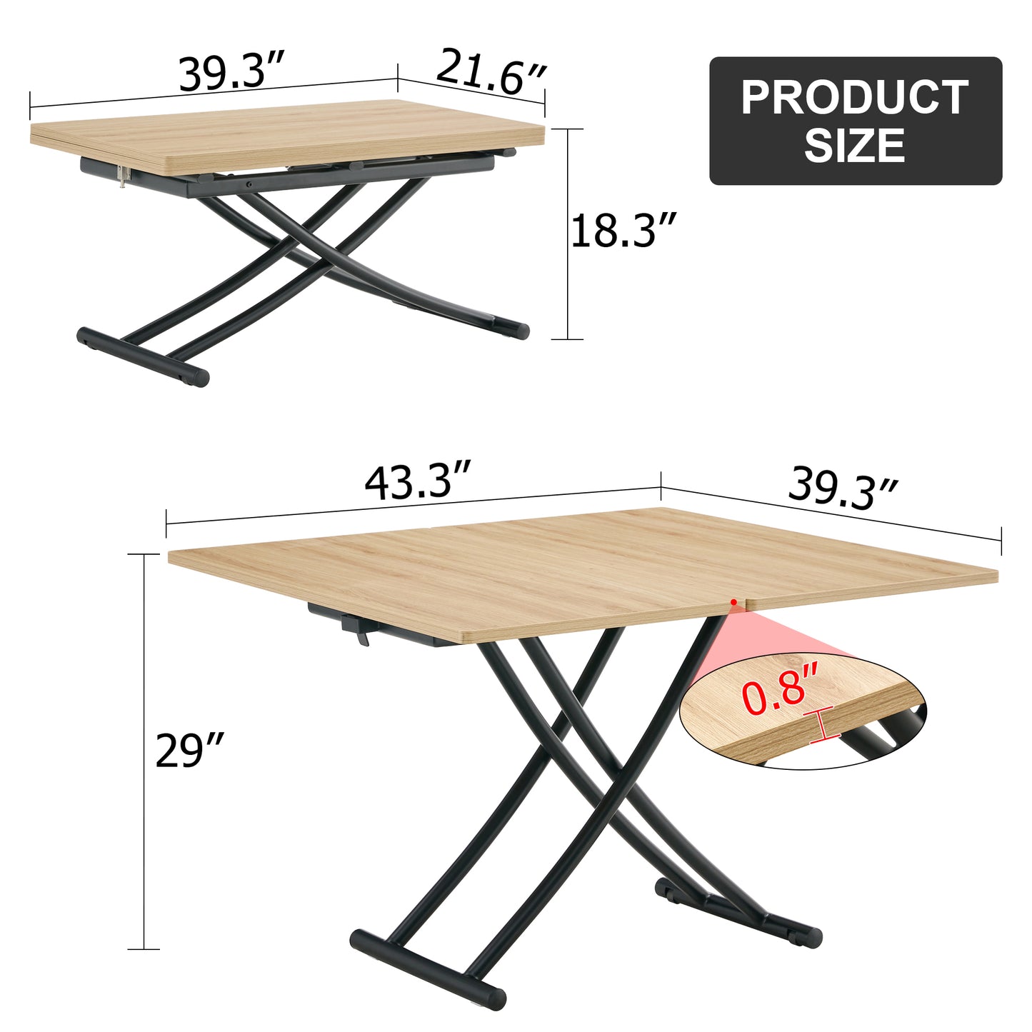 Versatile Lift Table: Modern Minimalist Design for Any Space