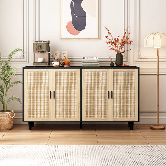 Chic Rattan Storage Cabinet