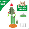 Festive Cat Tree Scratcher with Teaser Balls