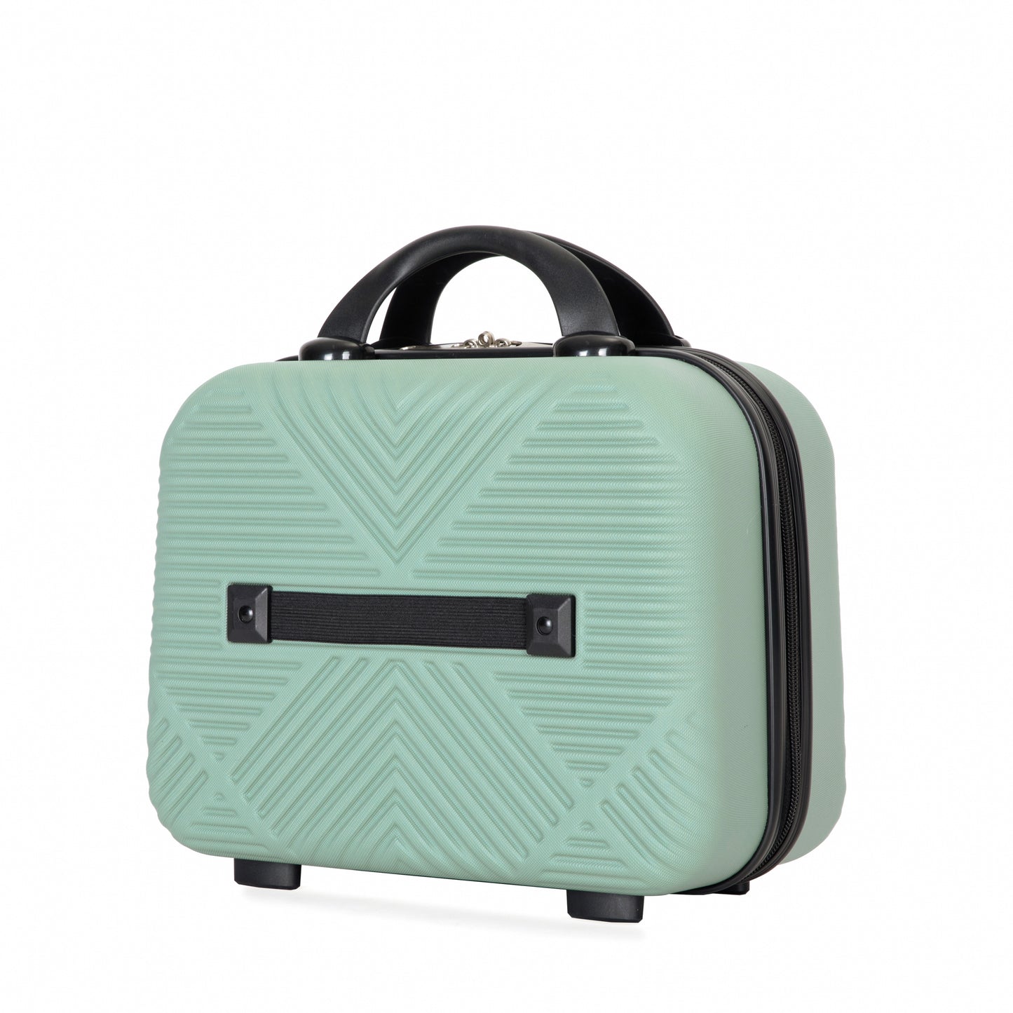 Olive Green Travel Set: Stylish Suitcase & Makeup Box Combo