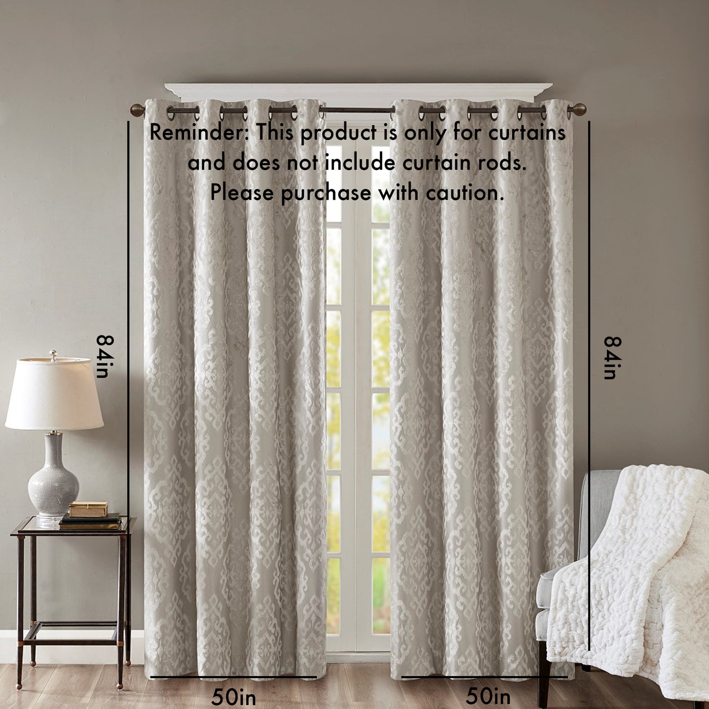 Cozy Blackout Jacquard Curtain Panel