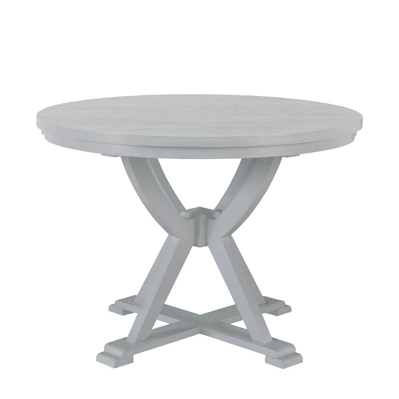Chic Extendable Round Dining Set with Cross Back Chairs