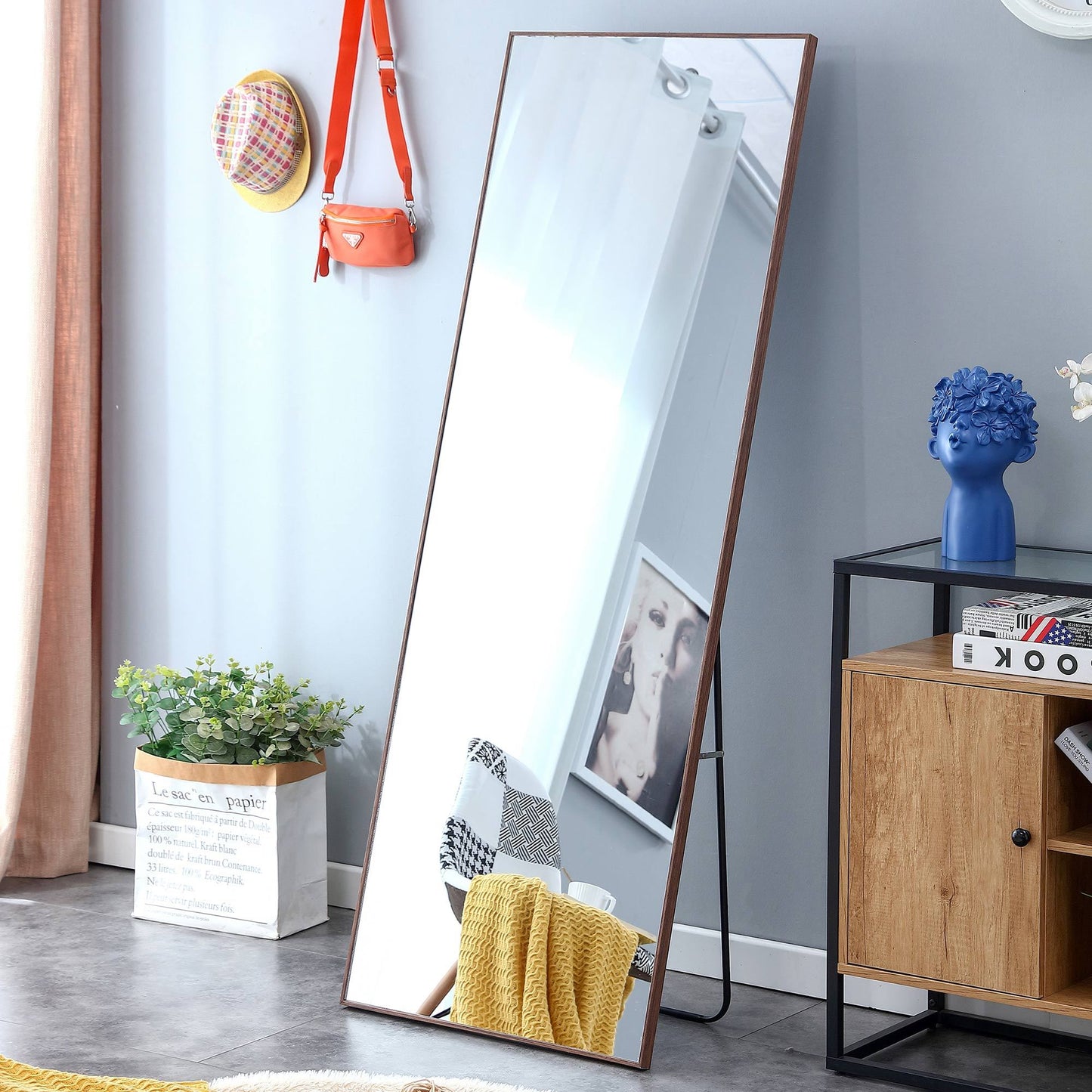 Elegant Full-Length Wood Mirror