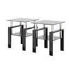 Chic Black Glass Square Tables - Perfect for Your Living Room!