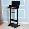 Versatile Black Garment Rack & Storage Stand