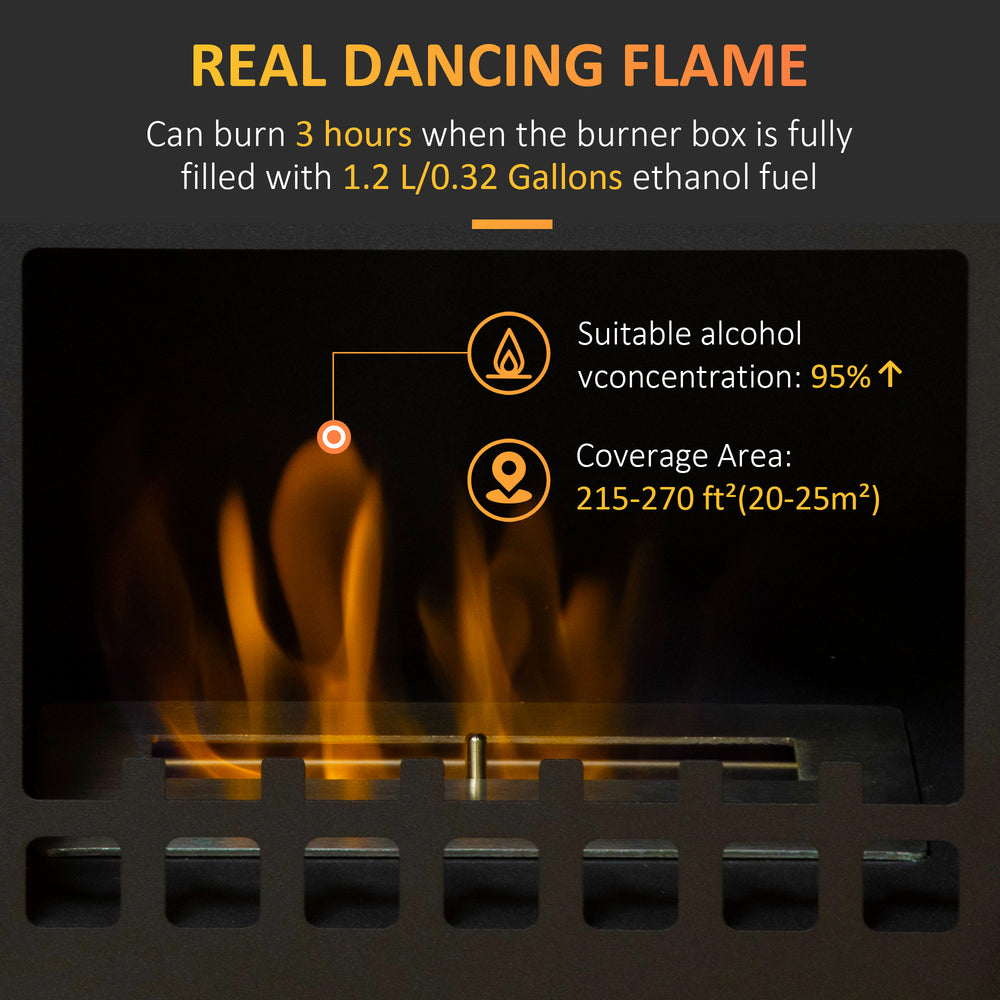 Cozy Black Ethanol Fireplace Stove