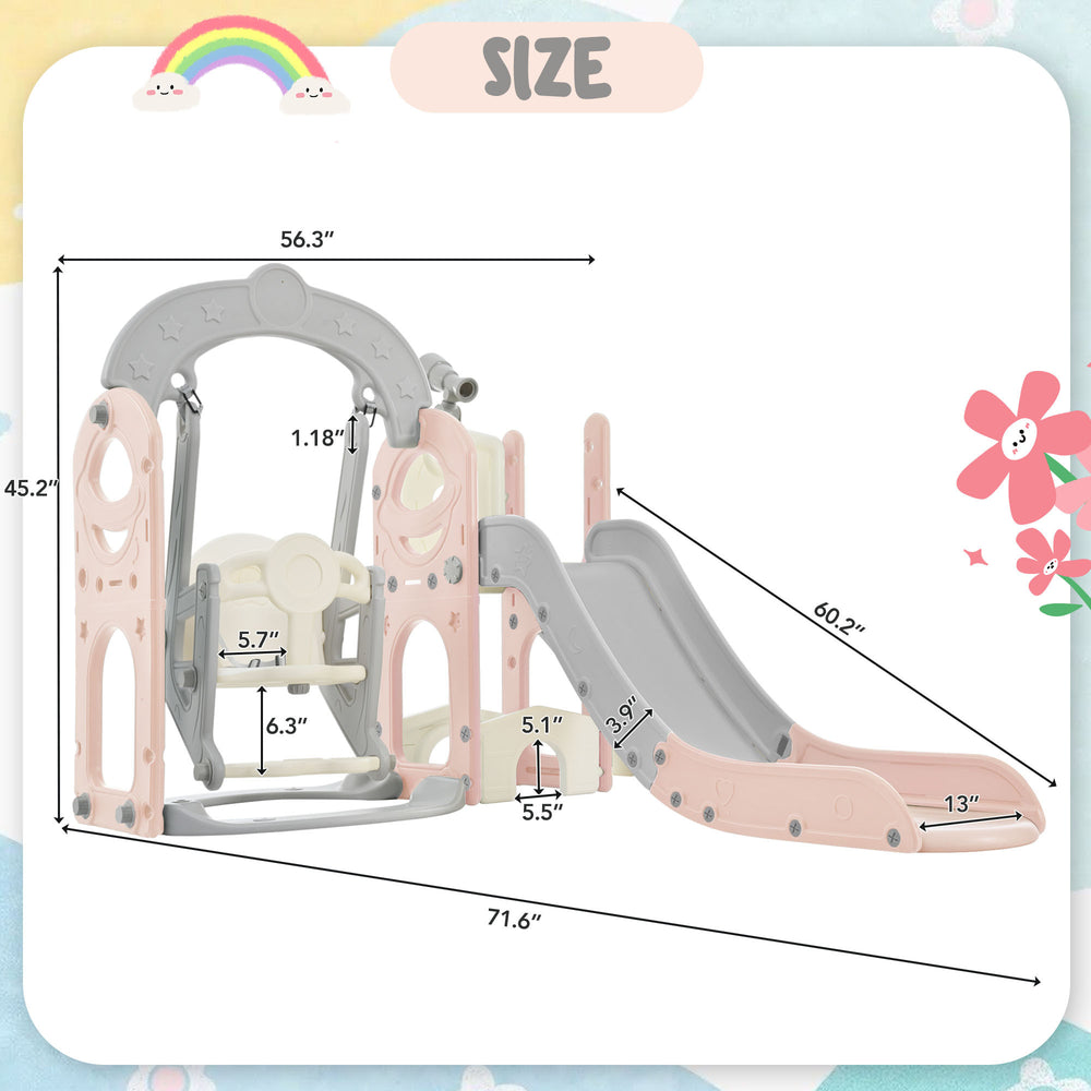 Adventure Playset: Toddler Slide & Swing Combo for Fun Indoors & Outdoors!