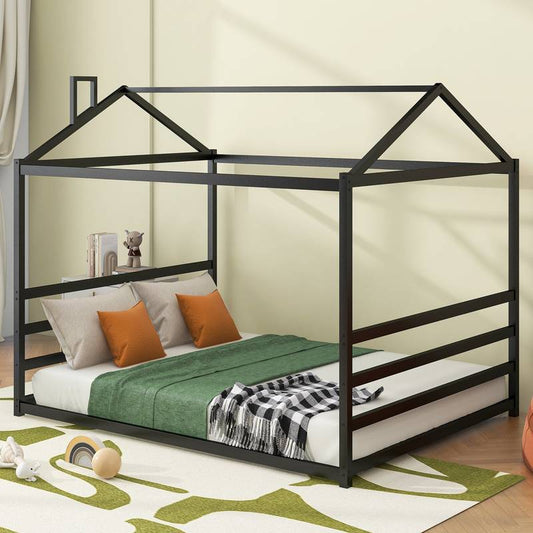 Black Metal Loft Bed