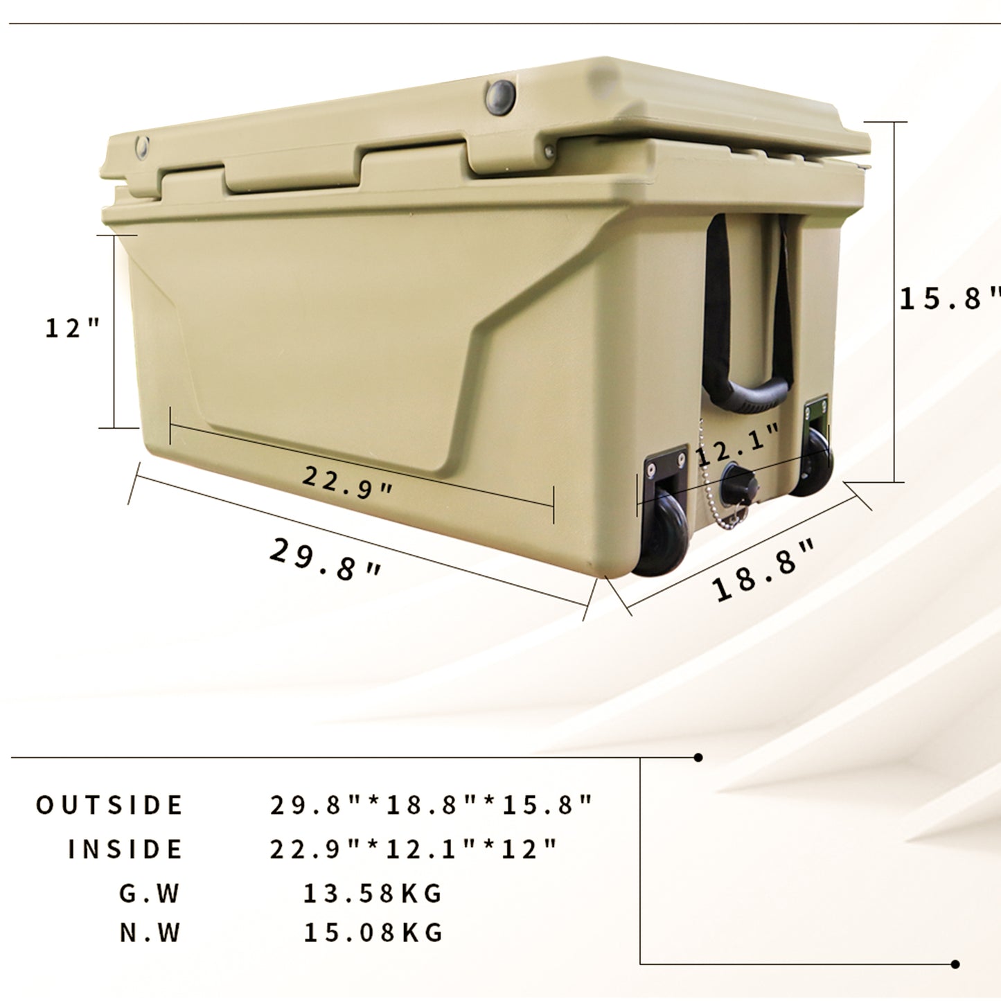 Chill Buddy: Khaki Camping Cooler