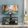 Sleek Adjustable Glass TV Stand