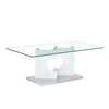 Chic Glass-Top Coffee Table