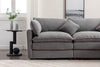 Chic Modular L-Shaped Sofa with Ottoman