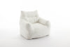 Cozy Ivory Teddy Bean Bag Chair