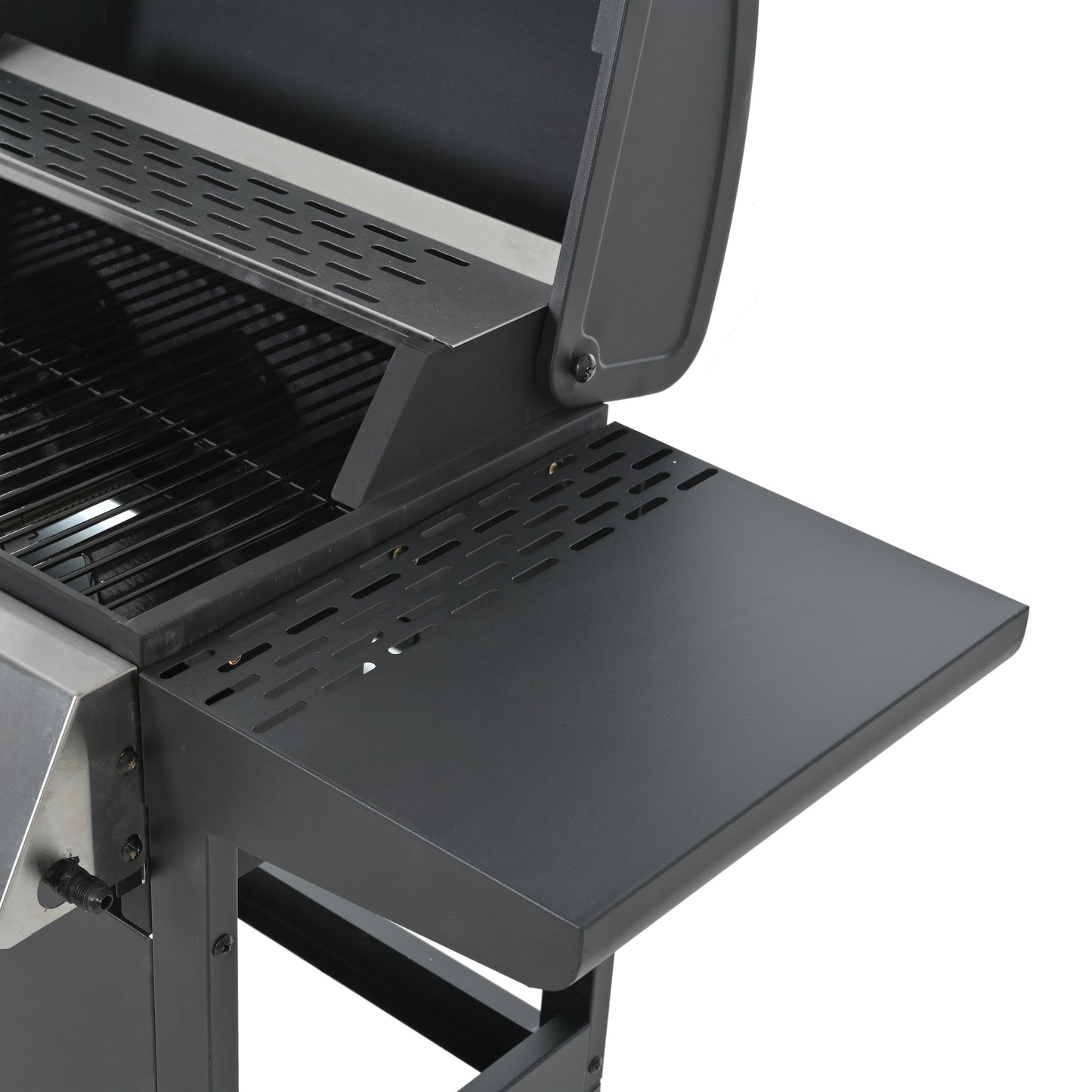 Stainless Steel 4-Burner Propane Grill with Shelves & Wheels