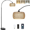 Chic Arc Floor Lamp with Remote & Dimmable Brightness