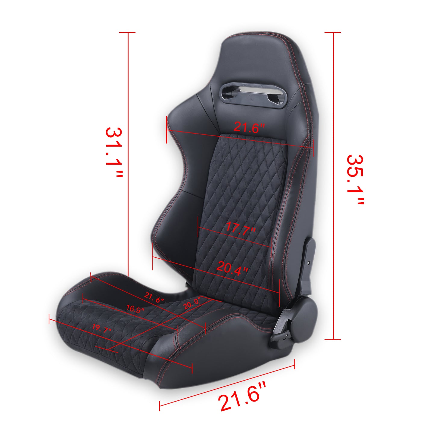 Speedy Comfort Racing Seats - Suede & PVC Duo!