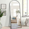 Chic Black Metal Arch Mirror