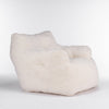 Cozy Teddy Bean Bag Chair in Ivory White