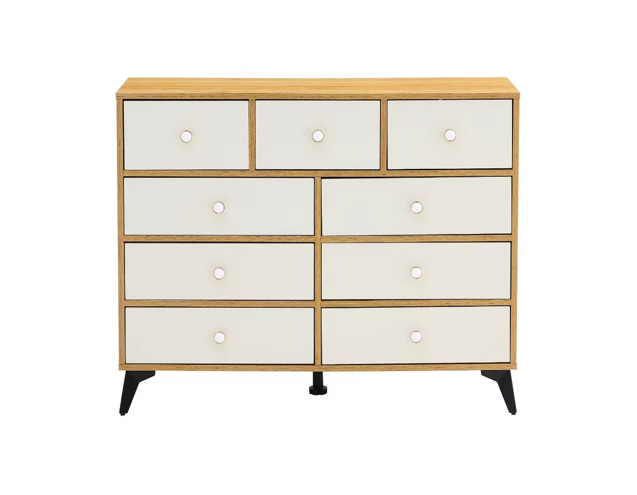 Wooden Charm Dresser with Nine Drawers