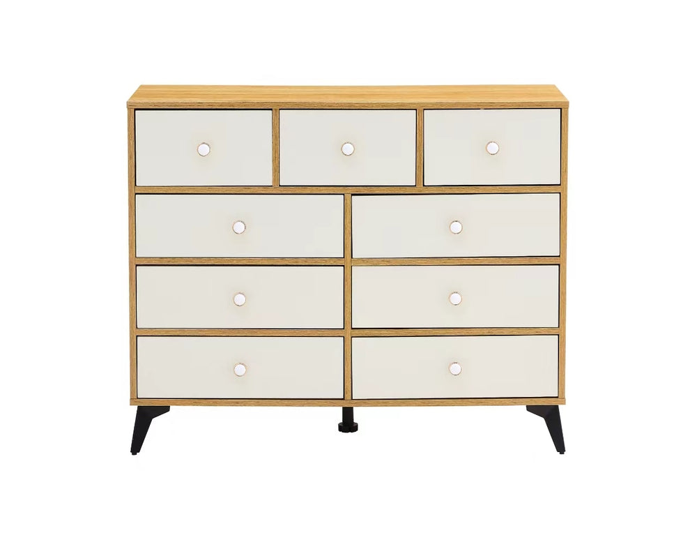 Wooden Charm Dresser with Nine Drawers